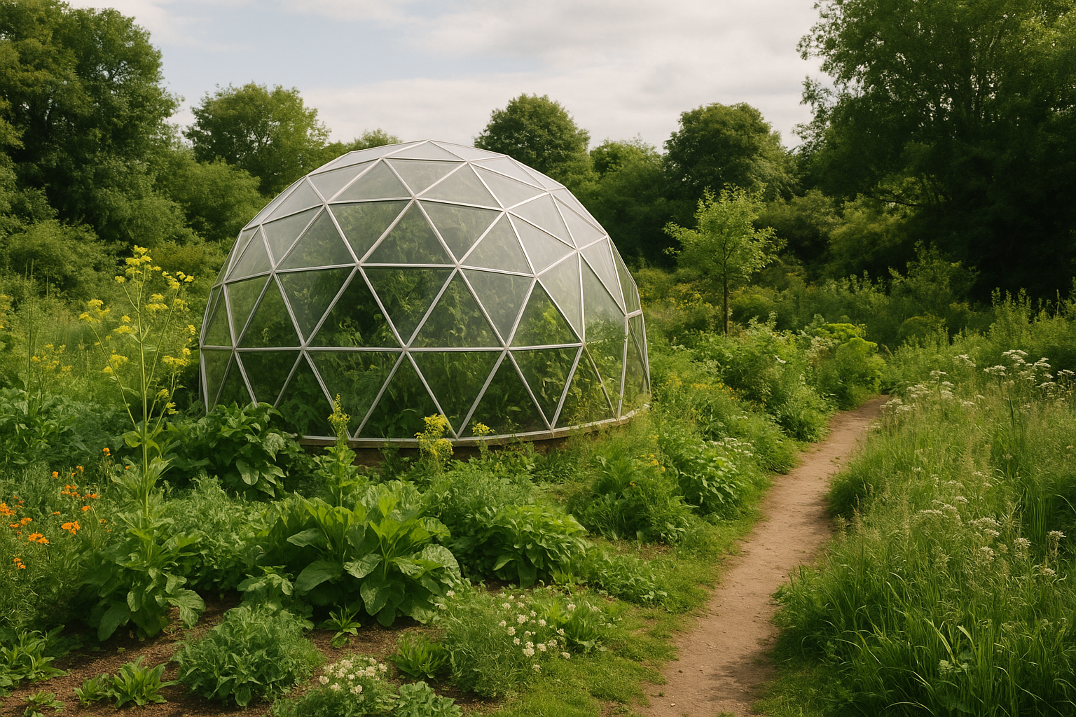 Hero photograph for Biosphere Gardens. One wide, calm establishing photograph of